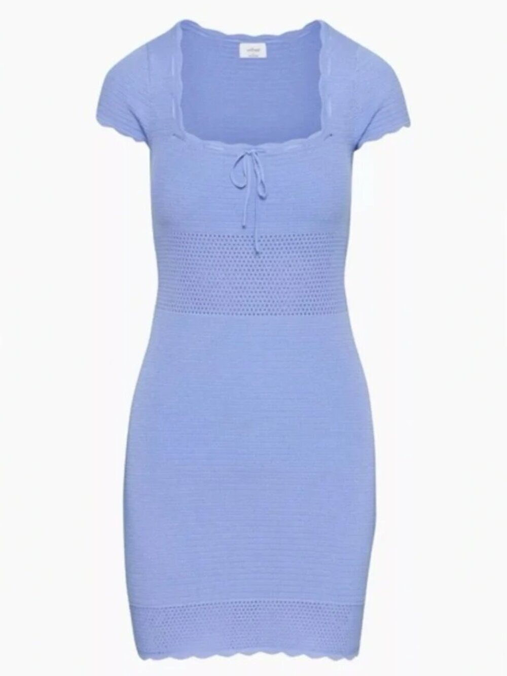 Aritiza Wilfred Reception Mini Dress Pointelle Knit Soft Iris Purple Size 2XS
